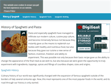 Tablet Screenshot of historyofspaghetti.com